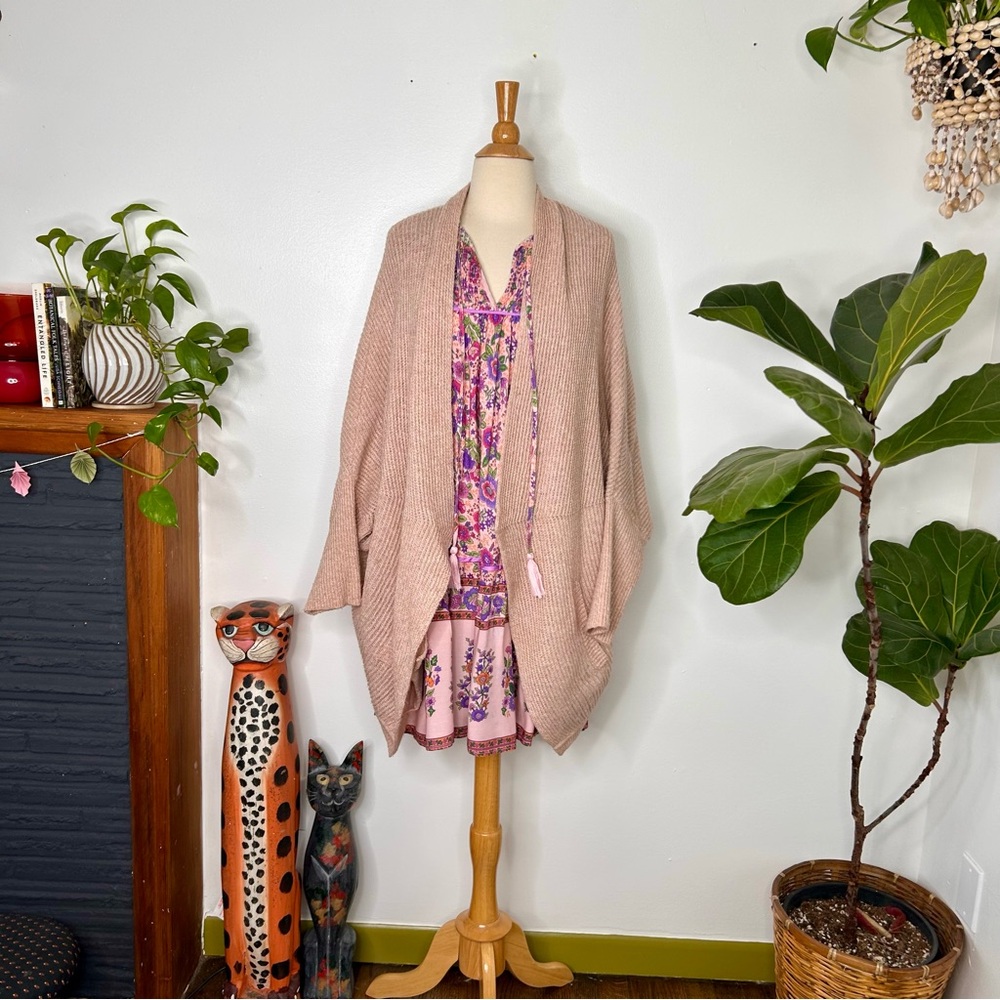 Anthropologie Sleeping on Snow pink cocoon cardigan - Picture 5 of 6